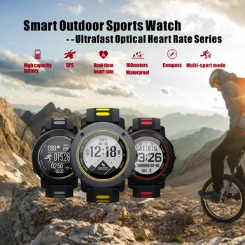 EXRIZU UW90 GPS Sporta Smart Skatīties Āra Smartwatch Atbalsta Bluetooth Kompass Sirds ritma Monitors 100m Ūdensizturīgs Pedometrs