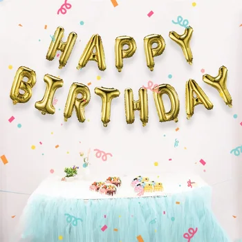13pcs/daudz 16inch Slim Vēstuli Balonu Multicolor Alfabētu, Folija Baloni, Happy Birthday Party Globos Baloes ar bezmaksas piegādi