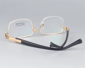 Vecuma Tālredzība Brilles Zīmolu Vīriešu Biznesa Pusi Loka Tīra Titāna Optisko Briļļu Rāmi Melnā Un Sudraba Lasīšanas Brilles 9910