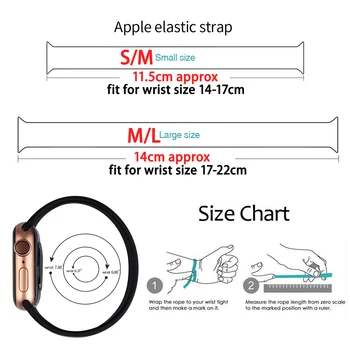 Elastīga Neilona Solo Cilpas Siksnas Apple Skatīties 6 42mm 44mm 38mm 40mm Aproce par Iwatch Sērija 6 5 4 3 Siksna Modes Aksesuāri