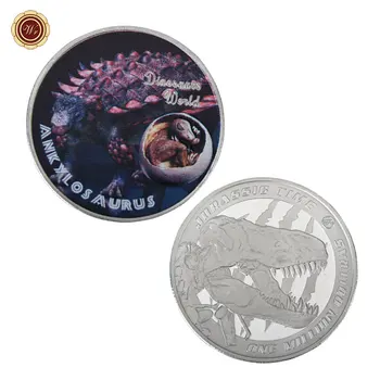 10pcs Dinozauru Pasaulē Sudraba Monētas, kas Kolekcionējamus 999.9 Sudraba Pārklājumu Metāla Monētu Mākslas Rotājumu Festivāla Suvenīru Dāvanas