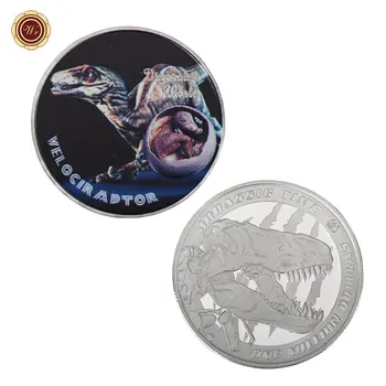 10pcs Dinozauru Pasaulē Sudraba Monētas, kas Kolekcionējamus 999.9 Sudraba Pārklājumu Metāla Monētu Mākslas Rotājumu Festivāla Suvenīru Dāvanas