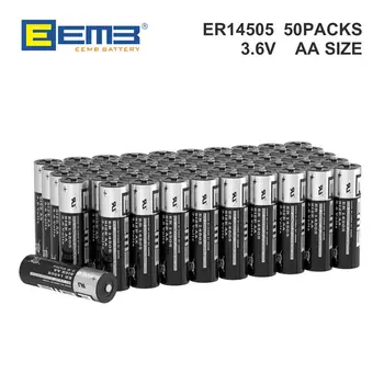 Oficiālajā Veikalā EEMB er14505 3,6 V AA Baterijas 2600 mAh PLC Litija Baterijas Rotaļlietas Kameras Zibspuldzes atkārtoti neuzlādējamām
