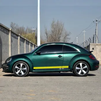Sporta Svītras Automašīnu Durvju Sānu malas Uzlīme, Lai Volkswagen Beetle SITS TDI Turbo PIE MT Sacīkšu Auto Stils Ķermeņa Dekors Vinila Decal