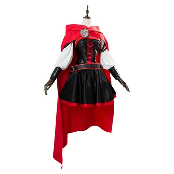 Sezona 3 Battler Kostīmu Ruby Rose Cosplay Kostīms, Kleita Halloween Vienotu Uzvalks Pieaugušām Sievietēm Halloween Karnevāla Kostīmi
