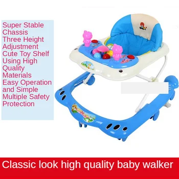 Karstā pārdošanas Daudzfunkcionāls Bērnu Ratiņus Foldable Aizmugures Atvēršanas Baby Baby Walker 6-12 Mēneši, Baby Walker