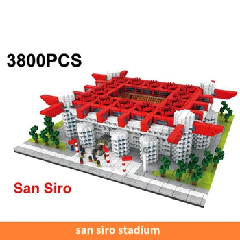 Arhitektūra bloķēt Old Trafford Futbola laukums Rotaļu Nou Camp Stadionā Ēkas Milano Mikro Bloki Izglītības Ķieģeļi Dāvanas