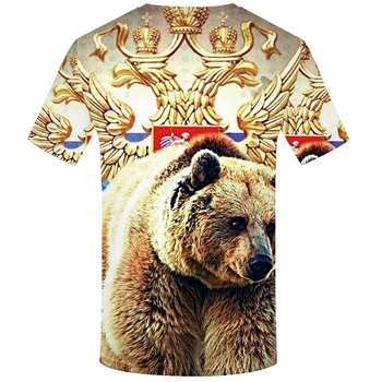 KYKU Zīmola Krievija T Krekls Vīriešiem krievijas Karogu T-krekls Lācis Krekls 3d T-krekls Mens Apģērbu Fitnesa Tshirt Rock, Hip Hop 2017 t-veida Topi