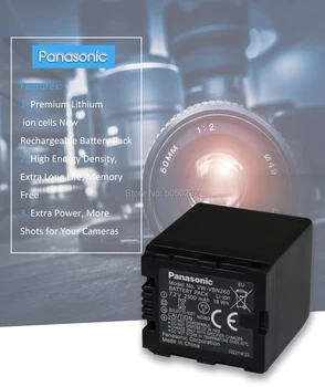Panasonic VW-VBN260 7.2 v 2500mah Akumulators TM900 SD800 HS900 SD900 Digitālā Fotokamera
