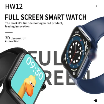 Sieviešu, Vīriešu Smartwatch HW12 pilnekrāna režīmā Smart Skatīties 40MM/44MM Sadalīt Ekrānu, Bluetooth un HD Zvanu, Mūzikas Atskaņošana, Sporta Rokas PK SVB 12 13