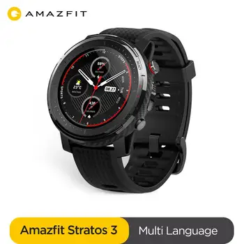 Amazfit Stratos 3 Bluetooth Āra Smartwatch 19 Sporta Veidos Modinātājs GPS Sekošanas 5ATM GPS Mūzikas sirdsdarbība 14 Dienu Akumulators