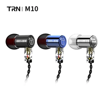 TRN M10 1BA+1DD TRN Hibrīda Austiņas HIFI Earbuds, Ausu Monitoru, Earbuds V90 VX V80 BA5 Austiņas