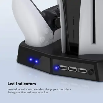 Uzlādes Statīvs Ar Dzesēšanas Ventilators PS5 De / UHD Uzglabāšanas Aukstumkaste Vertikālā Bāzes Turētājs Playstation5 Digital Edition / Ultra HD