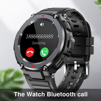 S-25 Smart Skatīties Vīrieši Bluetooth Zvanu Mūziku, Spēlēt Ūdensizturīgs Multi-Mode, Sports Āra Smartwatch Android, IOS Dzirdēt ātruma Monitors,