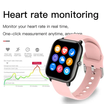 LIGE Jaunas Dāmas Smart skatīties fitnesa tracker sirdsdarbība, asins spiediena monitoru, sporta dāmas smartwatch vīriešiem Android, IOS +Kaste