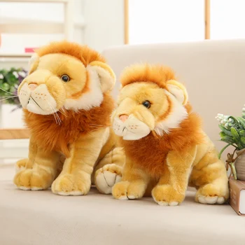 Karstā Jauku Spilgti Mīkstu Pildījumu Dzīvniekiem, Lauvu Lelle Simulācijas Karalis Stepes Lauva Plīša Rotaļlietas Cute kids Dāvanas Zēns Bērniem