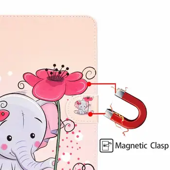 Jauki Bērni Karikatūra Ādas Tablete Gadījumā 8 Collas Universālais Smart Flip Stends Vāks Samsung Tab 8.0 collu Būtiska+pildspalva