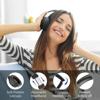 Oneodio A40 ANC Bluetooth Austiņas, Aktīvās Trokšņu Slāpēšanas Bezvadu Austiņas Salokāms Bass Austiņas Ar Mikrofonu Mūzikas