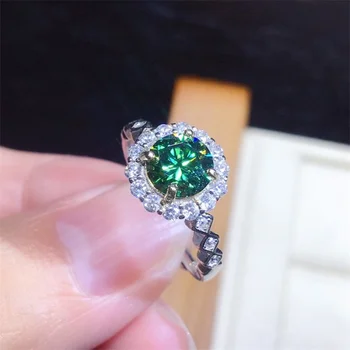Jellystory apbur sievietes, gredzenus, 925 sudraba rotaslietas kārta dārgakmens smaragds regulējams gredzeni kāzas, saderināšanās ballītes