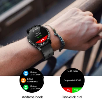 LIGE Smart Skatīties Tālrunis ar skārienekrānu Sports Fitness Watch IP68 Ūdensnecaurlaidīga Bluetooth Savienojumu smartwatch Vīriešiem Android, ios