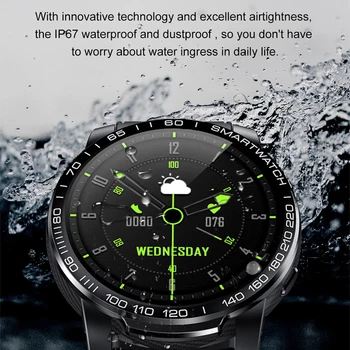 LIGE Smart Skatīties Tālrunis ar skārienekrānu Sports Fitness Watch IP68 Ūdensnecaurlaidīga Bluetooth Savienojumu smartwatch Vīriešiem Android, ios