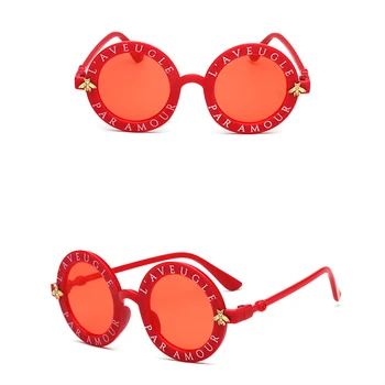 ASUOP 2020 jauns bērnu saulesbrilles classic retro bišu zīmola zēni un meitenes brilles UV400 kārta bērniem angļu valodas alfabētu brilles
