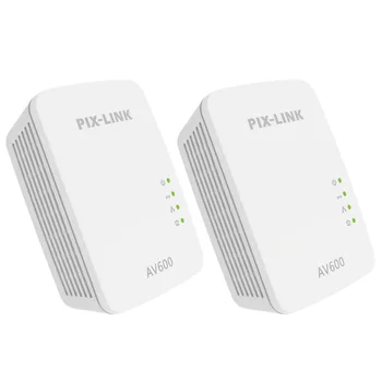 1Pair PIXLINK PL01A 600Mbps Powerline Starter Kit Tīkla Adapteri, AV600 Ethernet, PLC Adapteris Augstas Saderīgs ar IPTV Homeplug