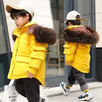 Bērnu zēnu un meiteņu spīdīga sejas jakas Kapuci Mētelis JAUNU sabiezējumu bērnu leju kokvilnas jaka, rudens un ziemas 2020