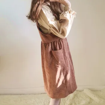 Sieviešu Pludmales Gadījuma Kleitas, Vintage Kawaii Ulzzang Velveta Uzvalks Siksnas Sieviešu Kleita Cute Kawaii Harajuku Apģērbi Sievietēm