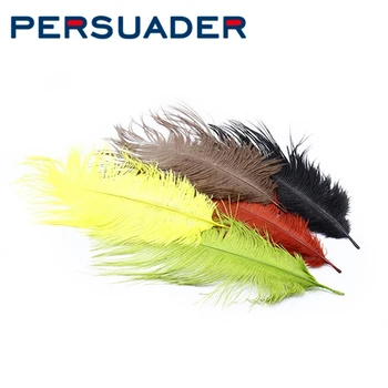 Persuader 10pcs lidot ar piesaisti strausu spalvu 8 izvēles krāsas nimfa throax apkakles lidot komplektēšanas materiāli, lidot zvejas streamer astes