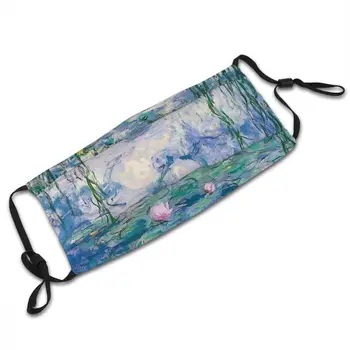 Ūdens Lilijas Drošības Maska Claude Monet Franču Impresionisma Gleznotājs Auduma Pretvēja Drukāt Jaunu Segumu Ar Filtriem