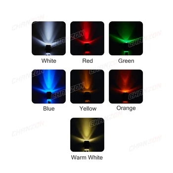 5gab 5mm 12V LED iepriekš uzstādīti Gaismas Krelles Diožu Silti Balta Sarkana Zaļa Zila Dzeltena Oranža telefona Lampas Spuldze Ar 8mm Turētājs