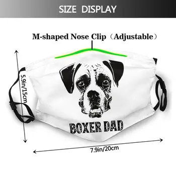 Boxer Suns Mutes, Sejas Maska Boxer Suns Tētis Sejas Maska Pieaugušajiem ar Filtriem Atdzist Modes Maska