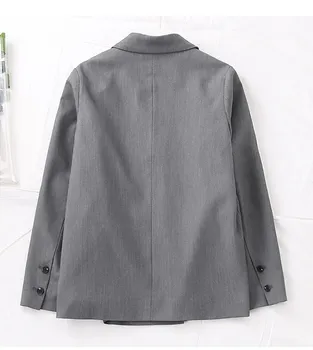 DHfinery sievietēm svārkus, bikses un jakas komplekti, pelēks Darba Valkāt uzvalku krūtis 108-132CM 50-100kg pavasara rudens dāma masts XL-5XL H550