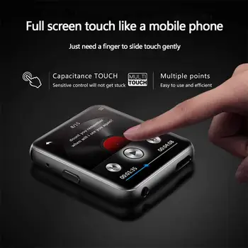 MP4 Atskaņotājs ar Bluetooth Klipu 8GB/16GB Touch Screen Portatīvo Bezzudumu Mūzikas Atskaņotājs Metāla Video Atskaņotājs ar FM Radio, Darbojas