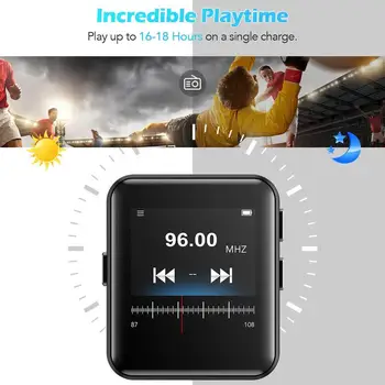 MP4 Atskaņotājs ar Bluetooth Klipu 8GB/16GB Touch Screen Portatīvo Bezzudumu Mūzikas Atskaņotājs Metāla Video Atskaņotājs ar FM Radio, Darbojas