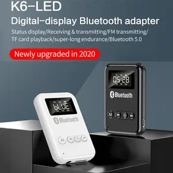 Bluetooth 5.0 Audio Uztvērējs, Raidītājs, 3,5 mm Jack HIFI Stereo Bezvadu Adapteris Ar Mic Auto TV PC Austiņas Skaļruni
