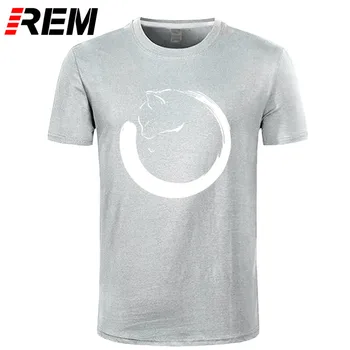 REM Tintes Kaķis Foršs, Digital Print Cute Dzīvnieku Balts t-veida Topi Augstas Kvalitātes Kokvilnas T-krekls