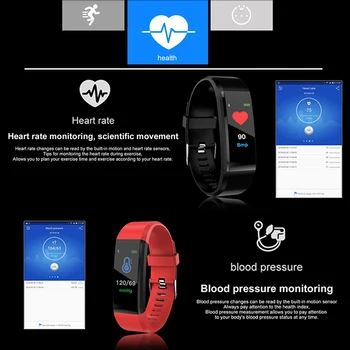 Vīriešiem un sievietēm Smart Skatīties Ūdensizturīgs Skatīties Sporta digi Skatīties asinsspiediens, Sirds ritma Monitors Fitnesa tracker pedometrs