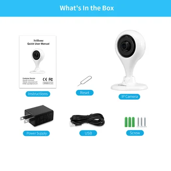 Sricam SH032 Mini Bezvadu IP Kamera 2.0 MP Iekštelpu Drošības WIFI Kamera Ar divvirzienu Runā Infrasarkano Nakts Redzamības Baby Monitor