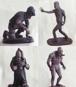 Unpainted Komplekts 1/35 mutantu ietver 4 karavīrs fantasy attēls Vēstures Sveķu Attēls miniatūras rotaļu