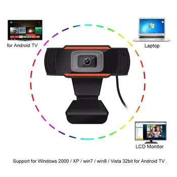 A870 HD Datoru Tīkla Video Kameru, Grozāms USB Kameras Video Ierakstīšana Web Kamera Ar Mikrofonu, Lai PC Dators