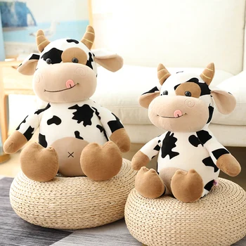 Cute govs lelle plīša rotaļlieta karikatūra cute govs mīksto uz leju kokvilnas piepilda bērnu rotaļu juguetes ni?a pluszaki Ziemassvētku dāvanu svētku dāvanu