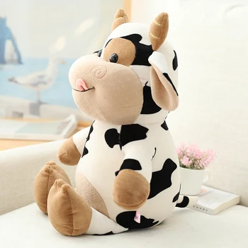 Cute govs lelle plīša rotaļlieta karikatūra cute govs mīksto uz leju kokvilnas piepilda bērnu rotaļu juguetes ni?a pluszaki Ziemassvētku dāvanu svētku dāvanu