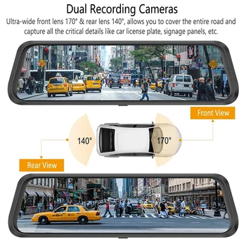 4.3/7/10 Collu 1080P Automašīnas DVR Kamera skārienekrāns Dash Cam Dual Objektīvs Video Ieraksti Atpakaļskata Spoguļu Kameras Automašīnas Drošība
