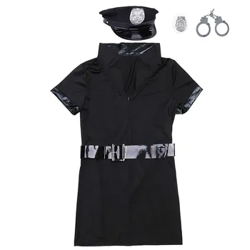 Seksīga Sieviešu Cop Policijas Darbinieks Vienotu Policewomen Tērpu Halloween Pieaugušas Sievietes Policijas Cosplay Masku