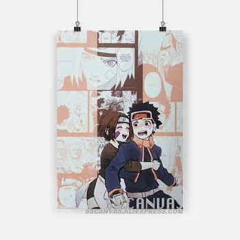 Mazulis Obito Rin Naruto Anime Estētisko Kanvas Glezna Dekoru, Sienas Art Pictures Guļamistabu Mājas Apdare Izdrukā Plakātu