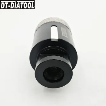 DT-DIATOOL 1pc M14 Vakuuma Lodēts Dimanta Sauso Urbšanas Core Bitu Porcelāna Flīžu Granīta, Marmora Caurumu Redzēju, Garums 75 mm Urbšanas Bitu