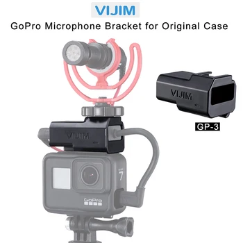 VIJIM GP-3 Vlog Akumulatora Mikrofona Adapteri, par Gopro 7 6 5 Auksts Apavu Mount Adapteris, Oriģināls Gopro Gadījumā