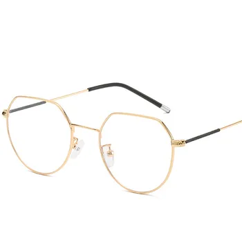 Zilead Metāla Glassses Rāmis Daudzstūris Optisko Sepectacle Sievietēm Un Vīriešiem Pārredzamu Vienkāršā Briļļu Modes Vienkārša Dizaina Brilles